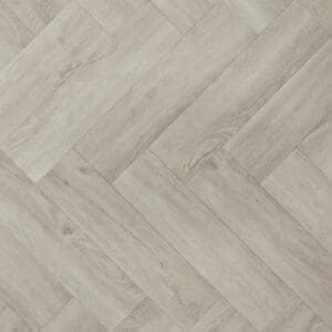 Elements Inspirations White Ash Herringbone EIH11 luxury vinyl flooring close-up showing the pattern.