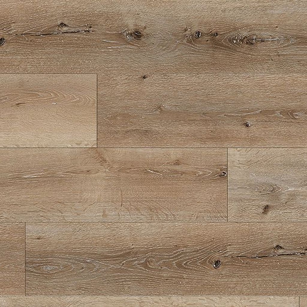 Close up of GF SPC Daylesford Oak wood effect planks showing natural grain and knots