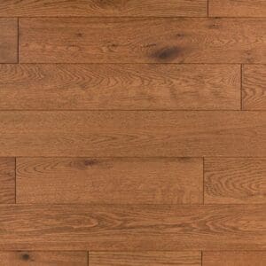 Goostrey Oak engineered wood flooring planks showing golden tones and rustic grain patterns.