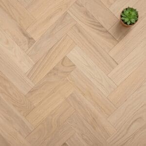 Handbridge Oak Herringbone engineered oak flooring close-up texture - photorealistic room shot