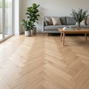Handbridge Oak Herringbone engineered oak flooring room interior - photorealistic room shot