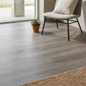 Kingham Oak luxury vinyl flooring detailed view - photorealistic room shot