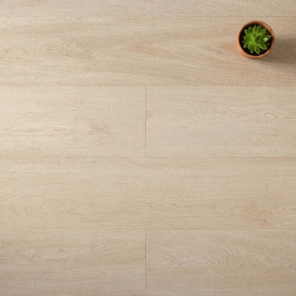 Leoube Oak luxury vinyl flooring close-up texture - photorealistic room shot