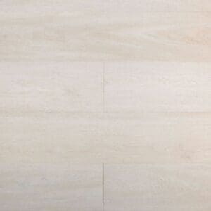 A top down view of Leoube Oak light grey wood effect rigid core flooring planks showing natural grain patterns.