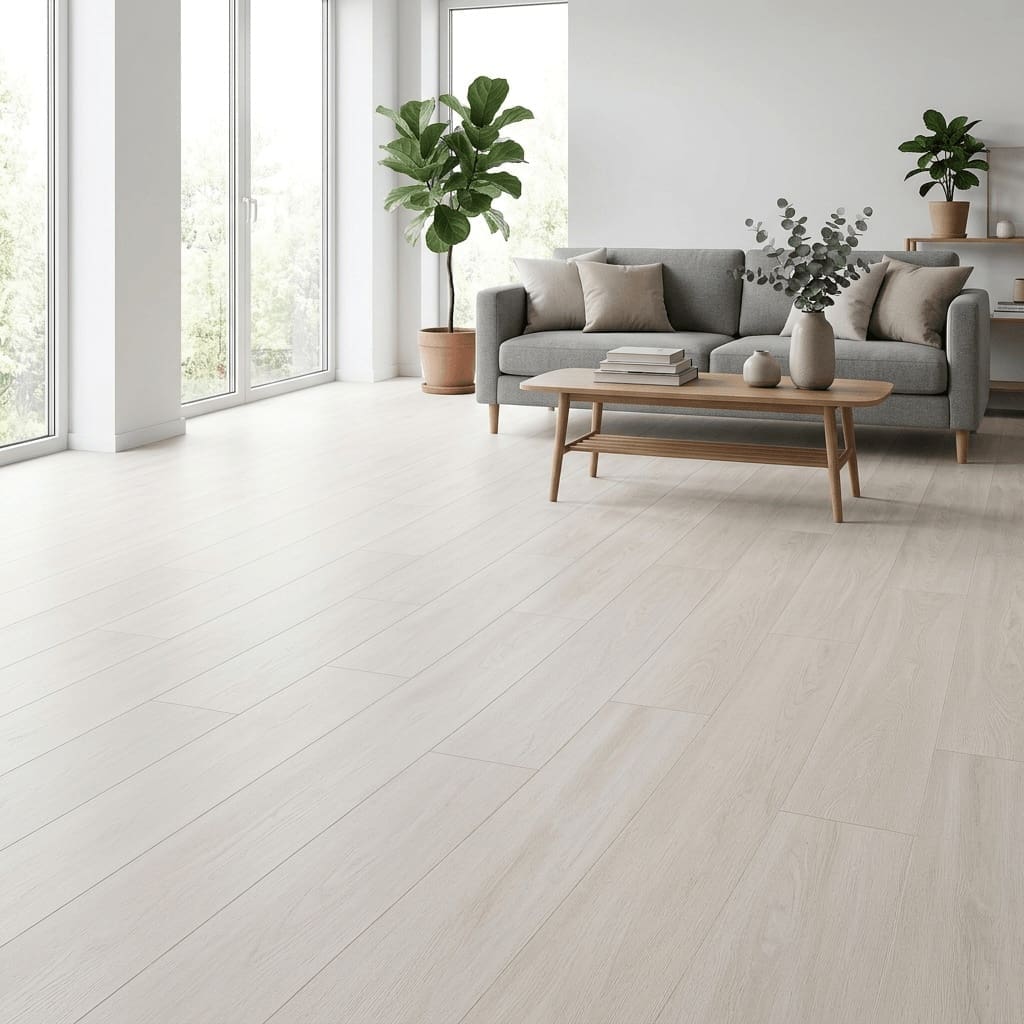 Leoube Oak luxury vinyl flooring room interior - photorealistic room shot