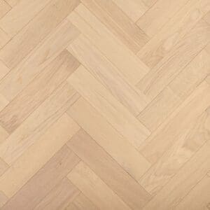 Mobberley Oak Herringbone engineered wood flooring with a brushed and invisible oiled finish in a parquet pattern