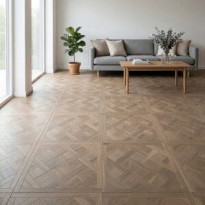 Oulton Park Oak Versailles engineered oak flooring room interior - photorealistic room shot