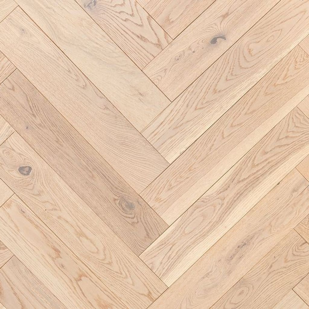 Prestbury oak herringbone engineered wood flooring with a smooth oiled finish