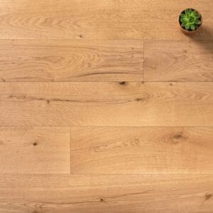 Smithy Bank Oak engineered oak flooring close-up texture - photorealistic room shot