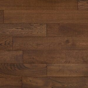 Stamford Oak coffee brushed and oiled engineered wood flooring planks showing rustic grain