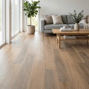 Stow Oak luxury vinyl flooring room interior - photorealistic room shot