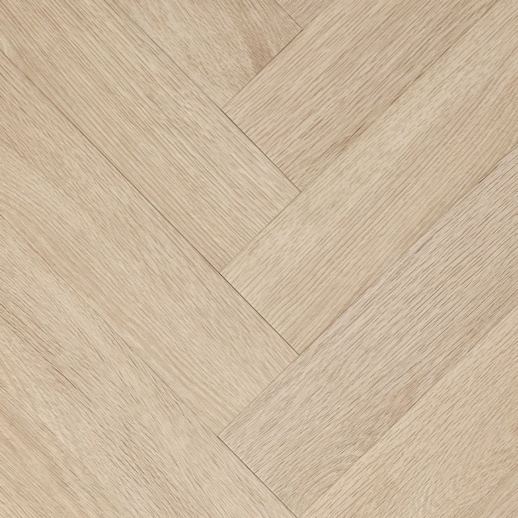 Close-up of Textures LVT Blonde Oak Herringbone TH09 luxury vinyl flooring showing the herringbone pattern.
