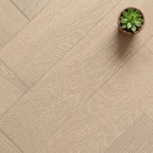 Westminster Park Oak Herringbone engineered oak flooring close-up texture - photorealistic room shot
