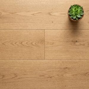 Whitegate Oak engineered oak flooring close-up texture - photorealistic room shot