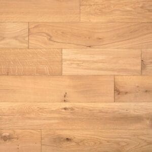 Whitegate Oak engineered wood flooring planks showing natural grain and knots in a horizontal layout