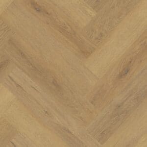 Fine Oak Amber luxury vinyl flooring in a herringbone pattern