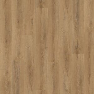 A top down view of German Oak Natural luxury vinyl planks showing realistic wood grain and knots.