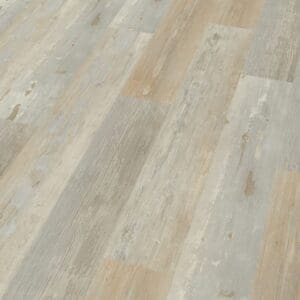 Angled close up of One Flor Home 30 Painted Wood Natural planks showing texture and colour variation