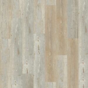 One Flor Home 30 Painted Wood Natural vinyl flooring sample showing vertical wood grain pattern