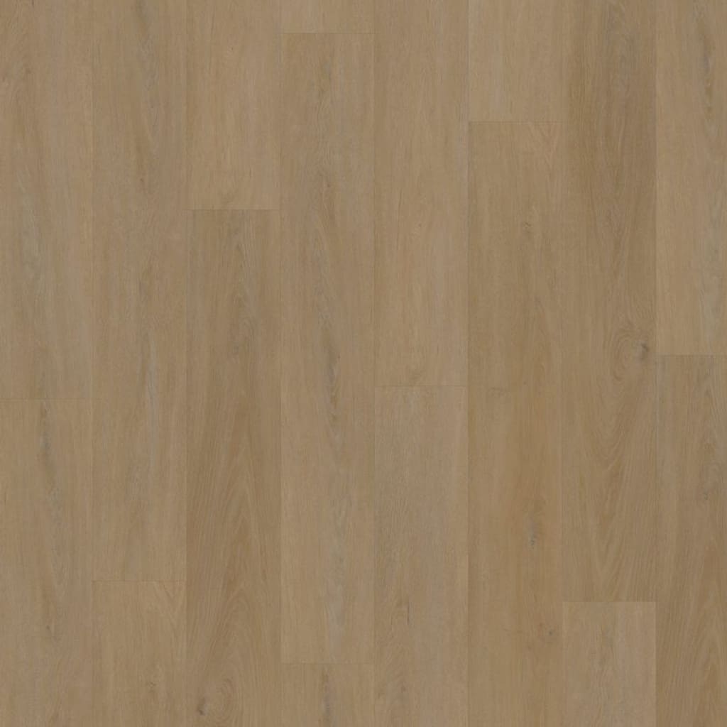 Close up of One Flor Workshop 55 English Oak Honey vinyl planks showing realistic wood grain and honey tones.