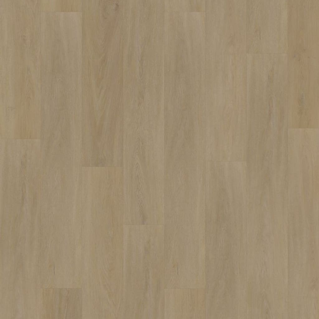 A top down view of English Oak Natural luxury vinyl planks showing a vertical wood grain pattern.