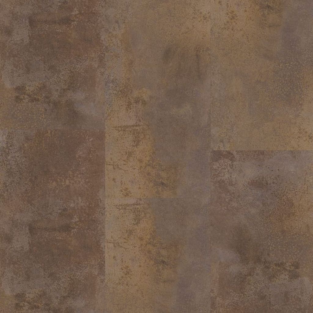 Close up of One Flor Workshop 55 Oxyde Bronze Red luxury vinyl tiles showing weathered stone texture