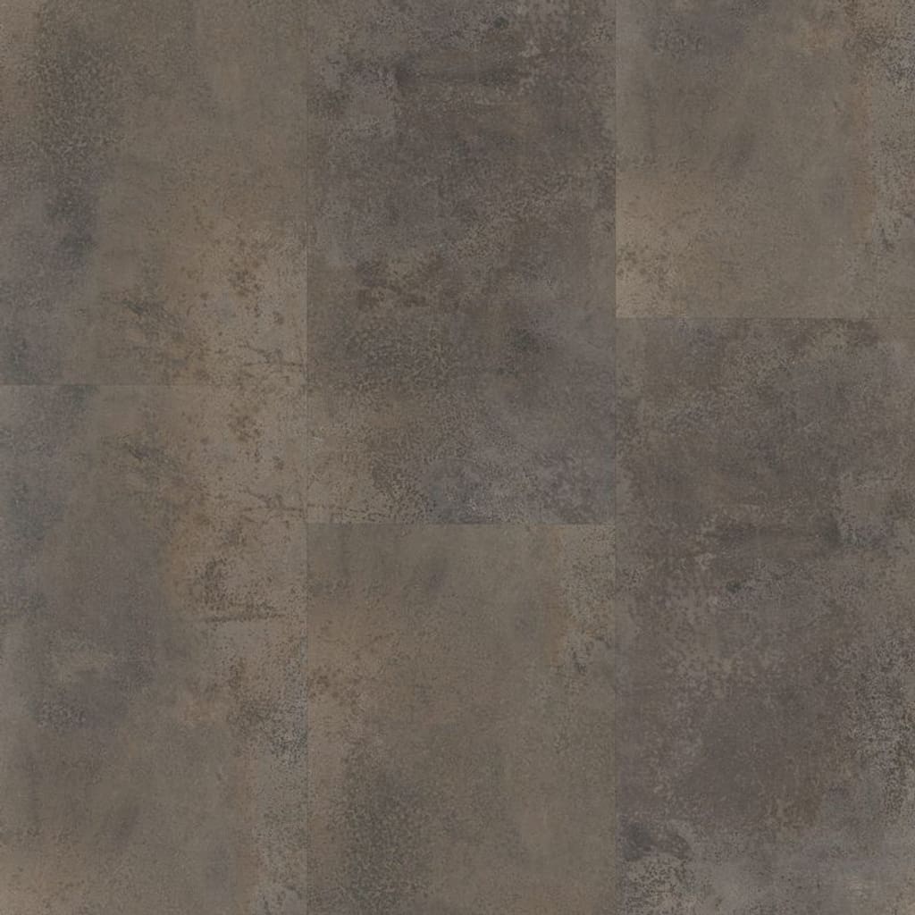 One Flor Workshop 55 Oxyde Brown stone effect luxury vinyl tile sample showing vertical pattern