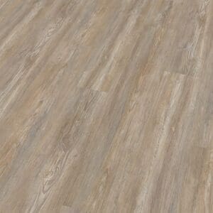 Angled perspective of Prestige Oak Natural planks highlighting the realistic wood texture.