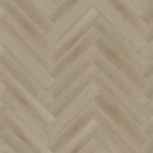 Close up of Raw Oak Light Natural herringbone luxury vinyl flooring showing wood grain detail