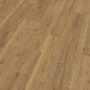 Angled perspective of Royal Oak Natural wood effect planks highlighting texture and finish
