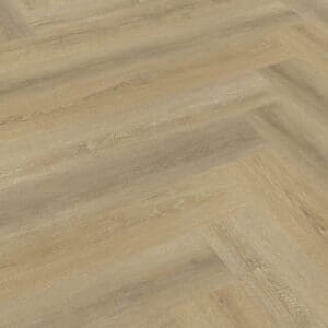 Close up angled view of the Sawcut Oak Natural Herringbone floor pattern