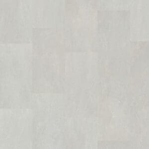 Close up of Waystone Pearl stone effect luxury vinyl tile showing natural texture and light grey tones