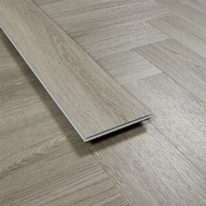 Single plank of Urban Grey LVT showing the click joining mechanism
