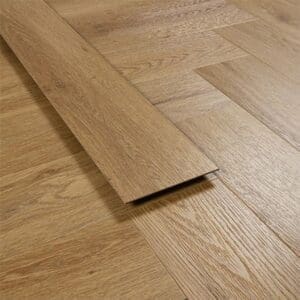 Side profile of a single Brushed Oak LVT plank showing thickness