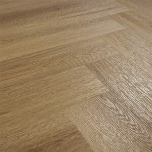 Angled view of the Abingdon Artisan Dryback Chestnut flooring surface