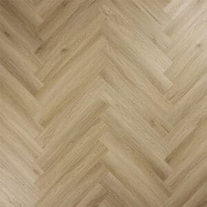 Abingdon Artisan Dryback Smoky Oak luxury vinyl flooring in a herringbone pattern