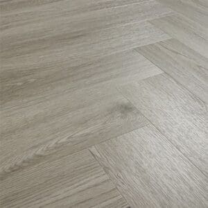 Angled view of the Urban Grey wood effect parquet flooring