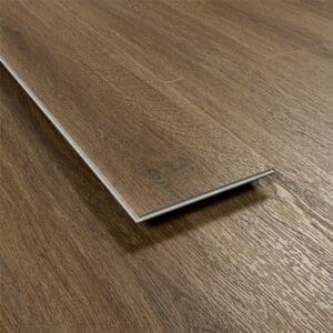 Side profile of the click joining mechanism on an Antique Walnut plank