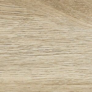 Close up detail of the wood grain texture on Smoky Oak luxury vinyl flooring