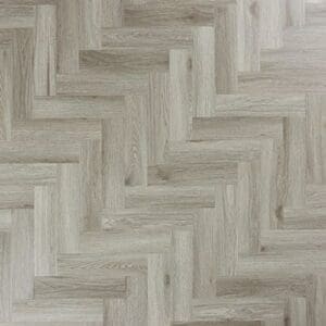 Abingdon Tapestry Urban Grey luxury vinyl flooring in a herringbone pattern