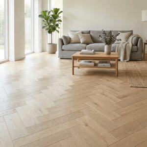 Ardverikie Oak Parquet engineered oak flooring room interior - photorealistic room shot