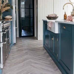 Detailed texture of Earl Grey wood effect vinyl flooring