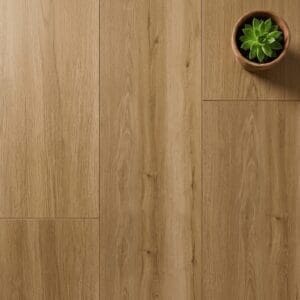 Fife Oak engineered oak flooring close-up texture - photorealistic room shot