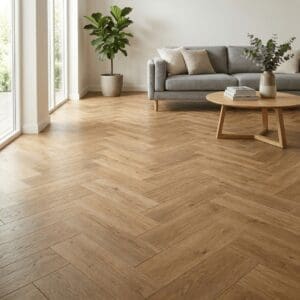 Fife Oak Parquet engineered oak flooring room interior - photorealistic room shot