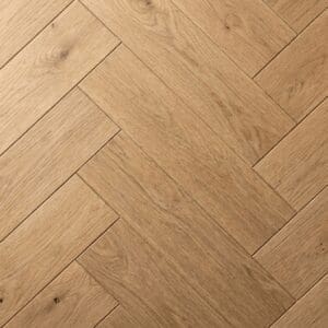 Glencoe Oak Parquet engineered oak flooring close-up texture - photorealistic room shot