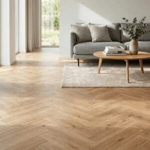 Glencoe Oak Parquet engineered oak flooring room interior - photorealistic room shot