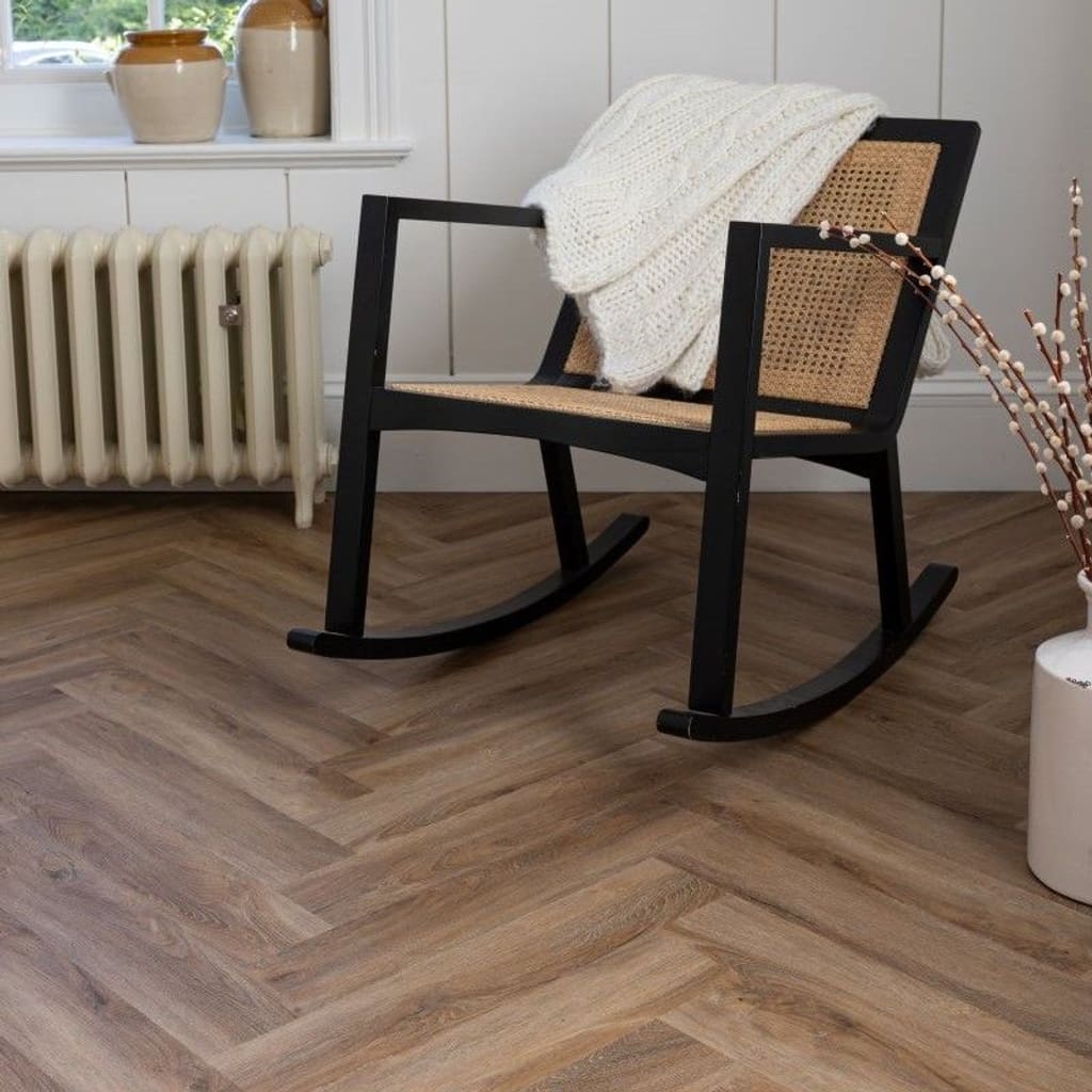 Detailed texture shot of the Brindle oak wood effect surface
