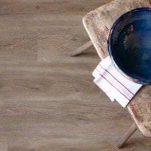 Close up detail of Harvey Maria Brindle Plank showing natural oak grain and knot patterns