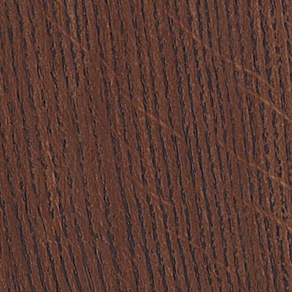 Burgundy Oak parquet flooring in a bright room with a white chair and wooden stool