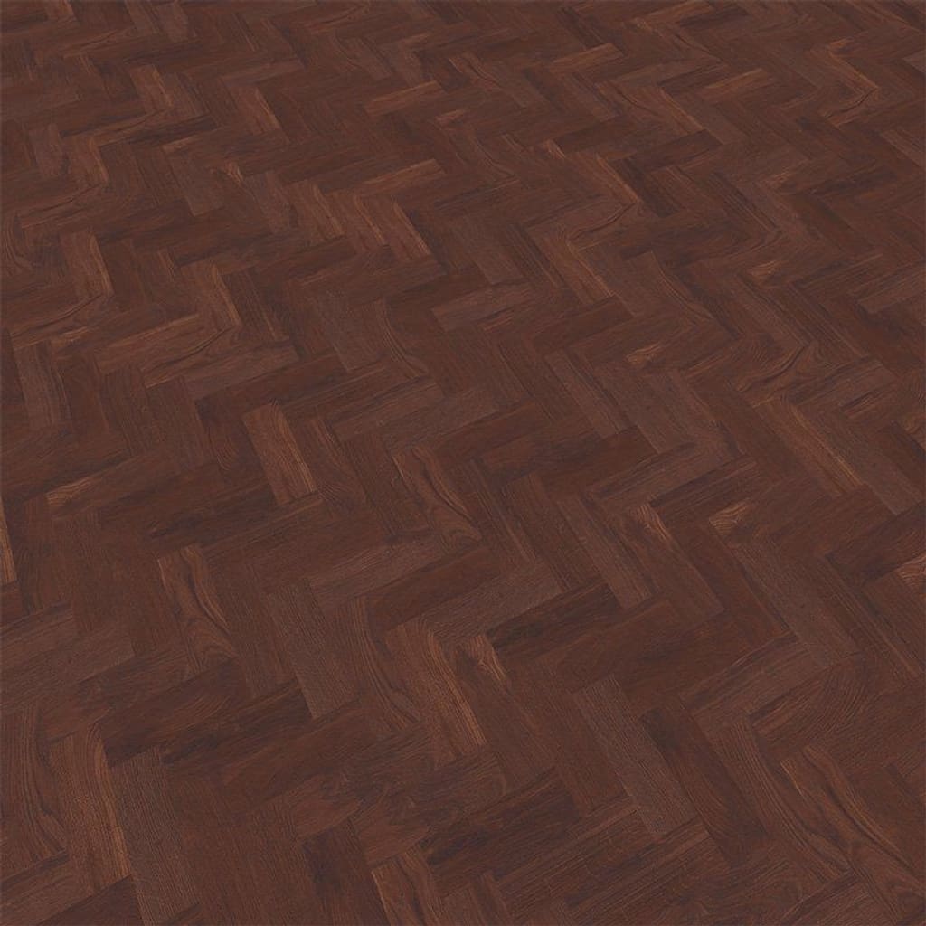 Close up detail of the wood grain texture on Burgundy Oak parquet